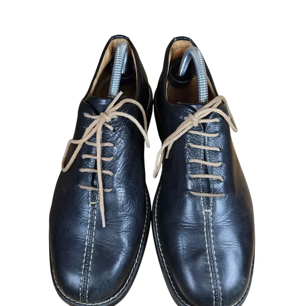 Sandro Moscoloni Vineyard 4046 Black Leather Mens 8 D Oxford Dress Shoes EUC - Picture 7 of 9